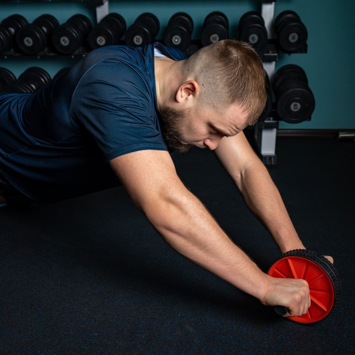 Ролик для пресса ONLYTOP, 2 колеса, 20х17х17 см, цвета МИКС Ролик для пресса ONLYTOP, 2 колеса, 20х17х17 см, цвета МИКС