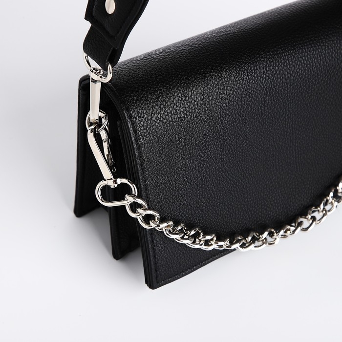 Сумка женская TEXTURA, мессенджер, маленький размер, цвет чёрный Сумка женская TEXTURA, мессенджер, маленький размер, цвет чёрный