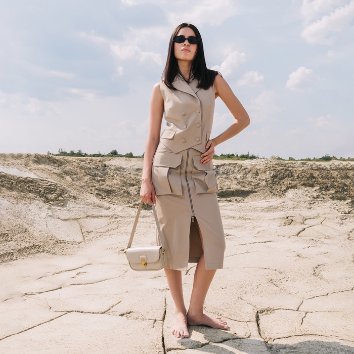 Сумка женская TEXTURA, маленький размер, цвет серо-бежевый Сумка женская TEXTURA, маленький размер, цвет серо-бежевый