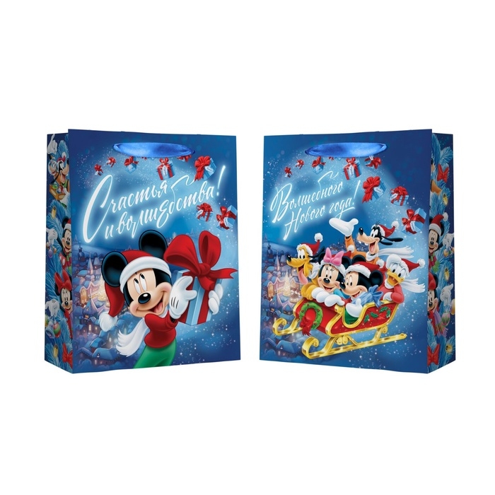 Пакет ламинированный Пакет ламинированный "Волшебного Нового Года", 40х49х19 см, Микки Маус