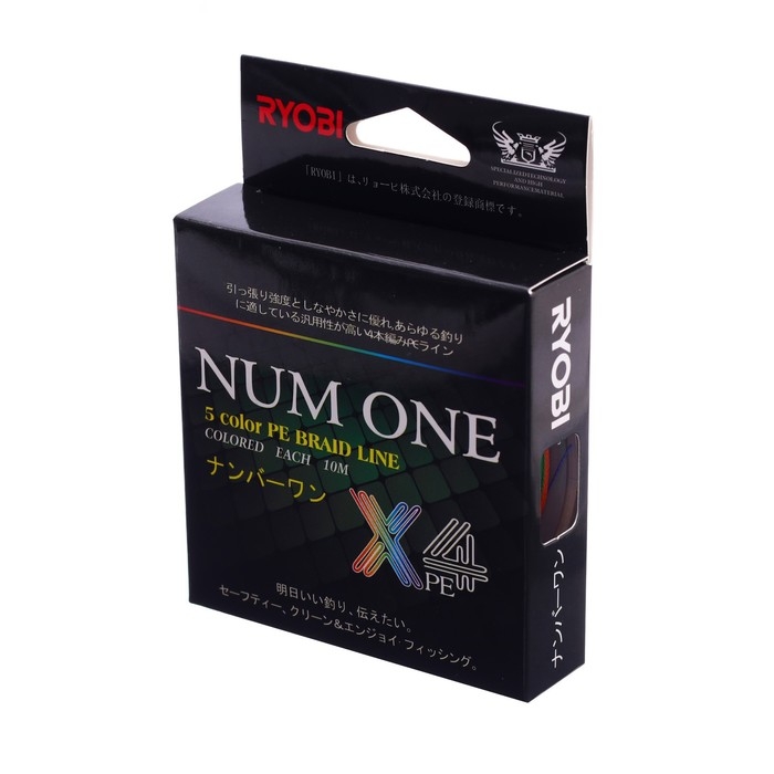 Шнур Ryobi NUM ONE PE4X, диаметр 0.260 мм, тест 10.9 кг, 100 м, Multi Colour Шнур Ryobi NUM ONE PE4X, диаметр 0.260 мм, тест 10.9 кг, 100 м, Multi Colour