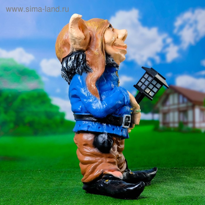 Садовый фонарь  Садовый фонарь "Троль с фонарем" 45х32х58см