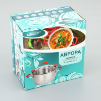 Кастрюля «Аврора», 2.2 л, d=18 см, капсульное дно, индукция
