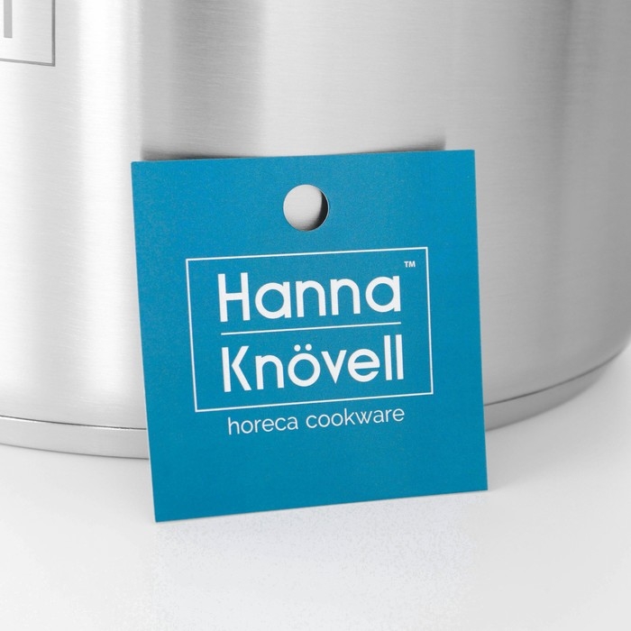 Кастрюля из нержавеющей стали Hanna Knövell с крышкой, 7 л, d=24 см, h=15,5 см, толщина стенки 0,6 мм, индукция Кастрюля из нержавеющей стали Hanna Knövell с крышкой, 7 л, d=24 см, h=15,5 см, толщина стенки 0,6 мм, индукция