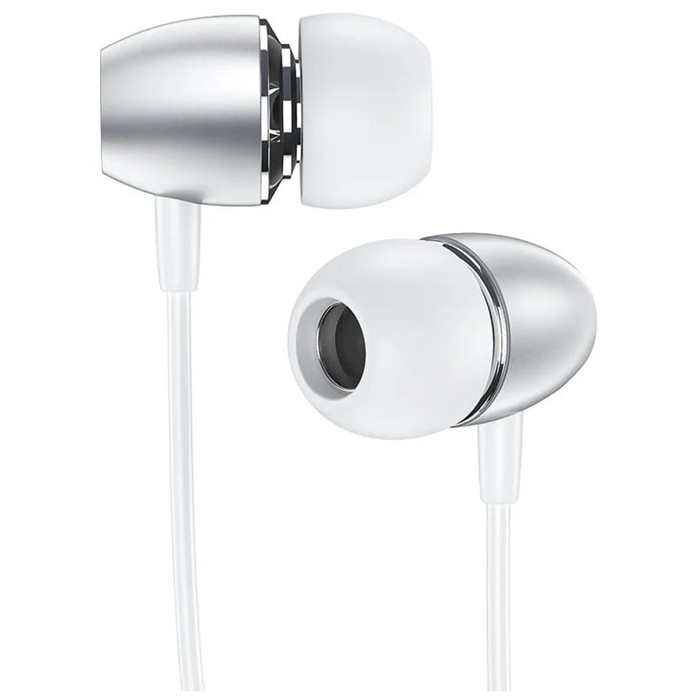 Наушники Borofone BM57 Platinum, вакуумные, микрофон, Jack 3.5 мм, кабель 1.2 м, серые Наушники Borofone BM57 Platinum, вакуумные, микрофон, Jack 3.5 мм, кабель 1.2 м, серые