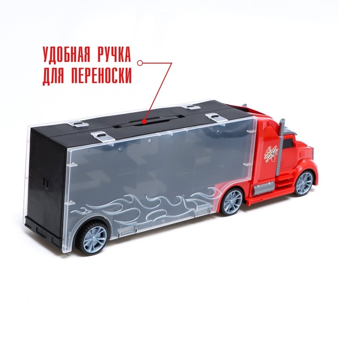 Грузовик &laquo;Перевозчик&raquo;, в комплекте 6 машин и дорожные знаки