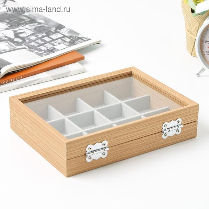 Шкатулка дерево для украшений Шкатулка дерево для украшений "Коричневая" 5х21х16 см