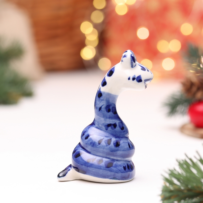 Сувенир Сувенир "Змея Черри", гжель, 8 см