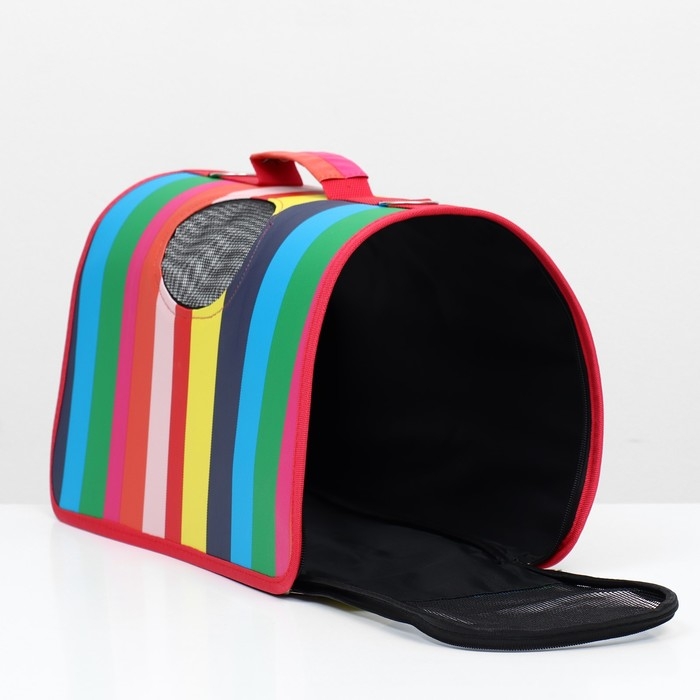 Сумка - переноска для животных  Сумка - переноска для животных "Радуга", размер М, 40 х 21 х 27 см