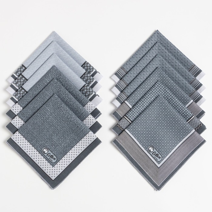 Платки носовые мужские Этель  Платки носовые мужские Этель "Анджело" 30*30 см,(набор 12 шт,), рис. МИКС, 100% хлопок