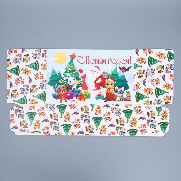 Коробка - конфета подарочная новогодняя складная «Новый год», 18 х 28 х 10 см, Новый год Коробка - конфета подарочная новогодняя складная «Новый год», 18 х 28 х 10 см, Новый год