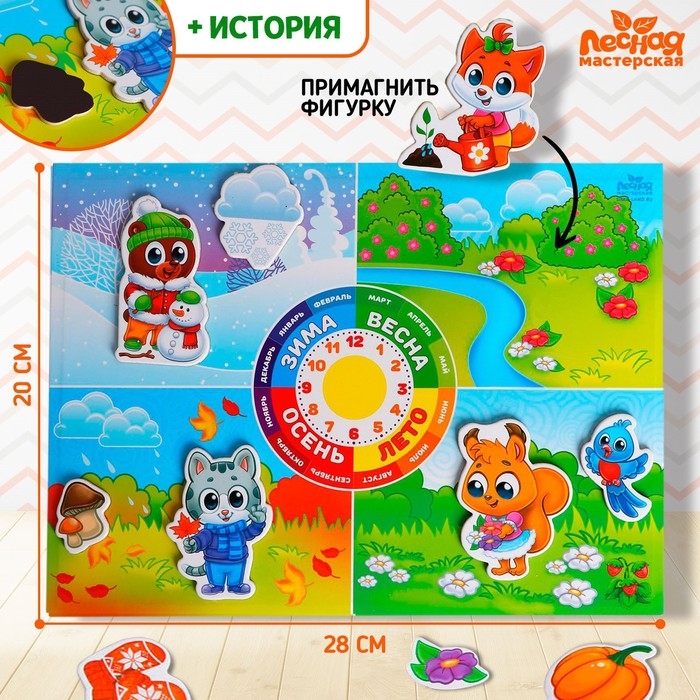 Магнитный конструктор-планшет «Времена года» Магнитный конструктор-планшет «Времена года»