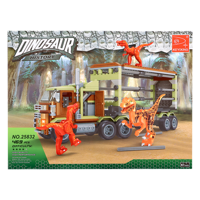 Конструктор «Диноленд. Фура для перевозки хищников», 465 деталей Конструктор «Диноленд. Фура для перевозки хищников», 465 деталей