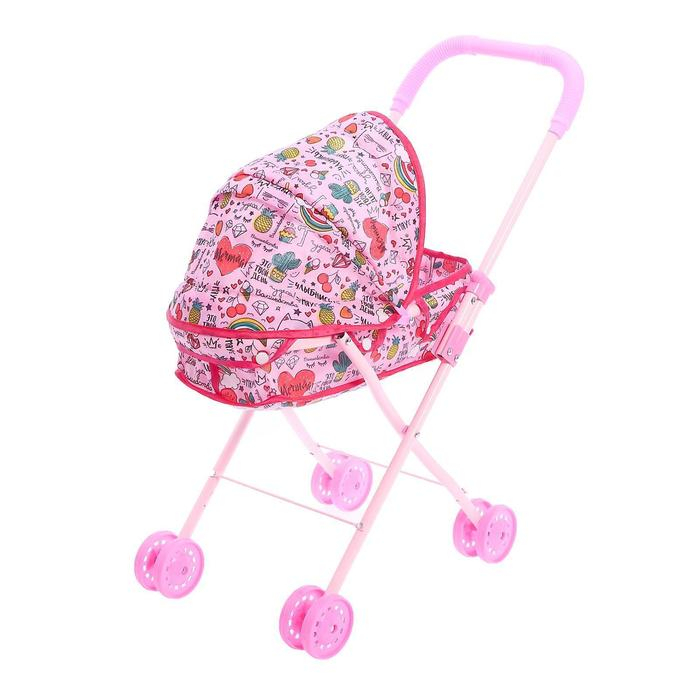 Коляска для кукол «Улыбнись!», универсальная, металлический каркас Коляска для кукол «Улыбнись!», универсальная, металлический каркас