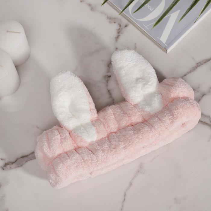 Повязка для умывания Доляна «Зайчик», цвет МИКС Повязка для умывания Доляна «Зайчик», цвет МИКС