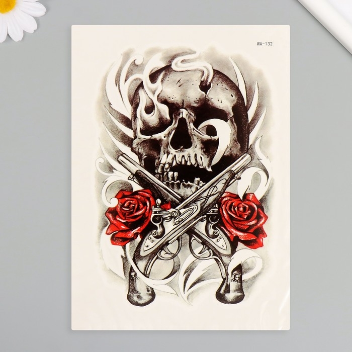 Татуировка на тело цветная Татуировка на тело цветная "Конец дуэли" 26,1х14,6 см