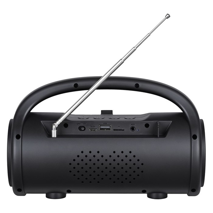 Портативная колонка Boom, 10 Вт, 1200 мАч, BT, FM, подсветка, черная Портативная колонка Boom, 10 Вт, 1200 мАч, BT, FM, подсветка, черная