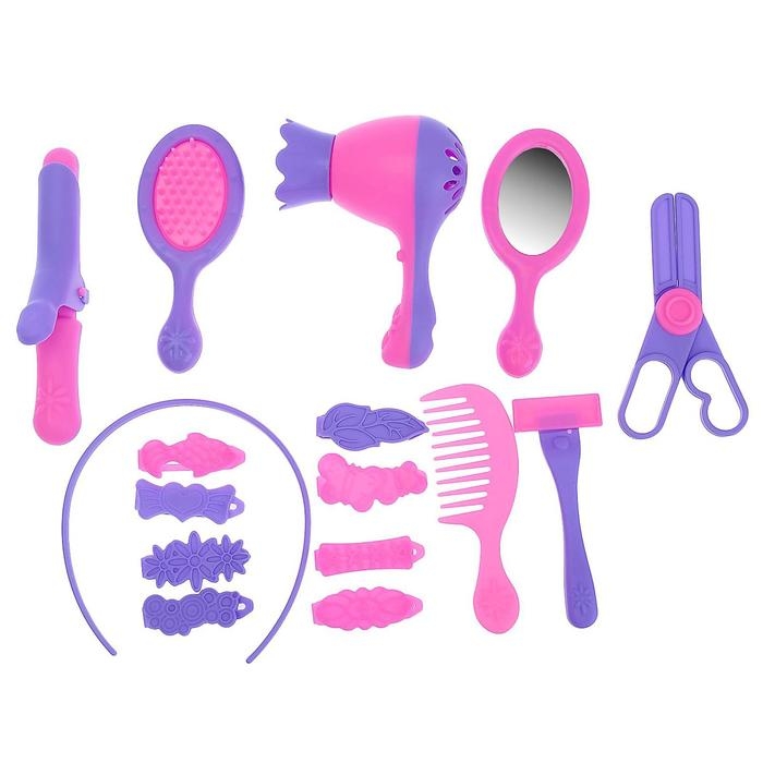 Игровой набор «Парикмахер» в сумке из ПВХ, 16 предметов Игровой набор «Парикмахер» в сумке из ПВХ, 16 предметов