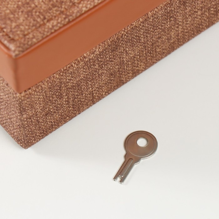 Шкатулка кожзам для украшений  Шкатулка кожзам для украшений "Шоколад" комбинированная 26,7х18,5х7,5 см