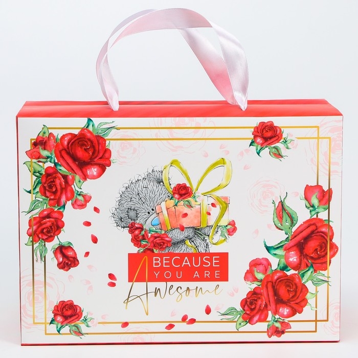 Пакет-коробка, 28 х 20 х 13 см Пакет-коробка, 28 х 20 х 13 см "Awesome", упаковка, Me To You