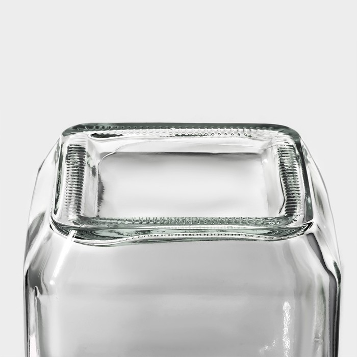 Банка стеклянная для сыпучих продуктов &laquo;Призма&raquo;, 750 мл, 9&times;14,5 см, с металлической крышкой