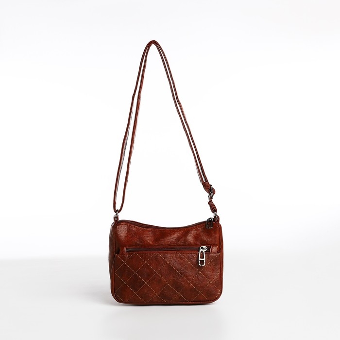 Сумка кросс-боди на молнии, цвет коричневый Сумка кросс-боди на молнии, цвет коричневый