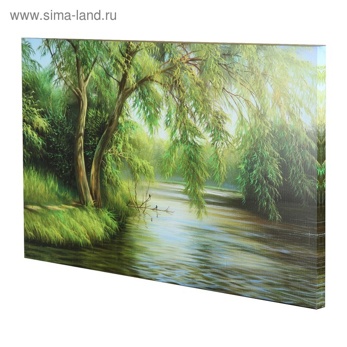 Картина на холсте Картина на холсте "Склонившись над рекой" 60*100 см