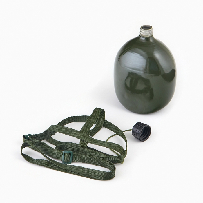Фляжка армейская походная  Фляжка армейская походная "Аdventure" 2 л для воды, на лямках, металлическая, зелёная