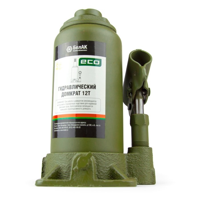 Домкрат гидравлический  Домкрат гидравлический "БелАК" ECO БАК.70018, подъем/подхват 385/200 мм, 12 т