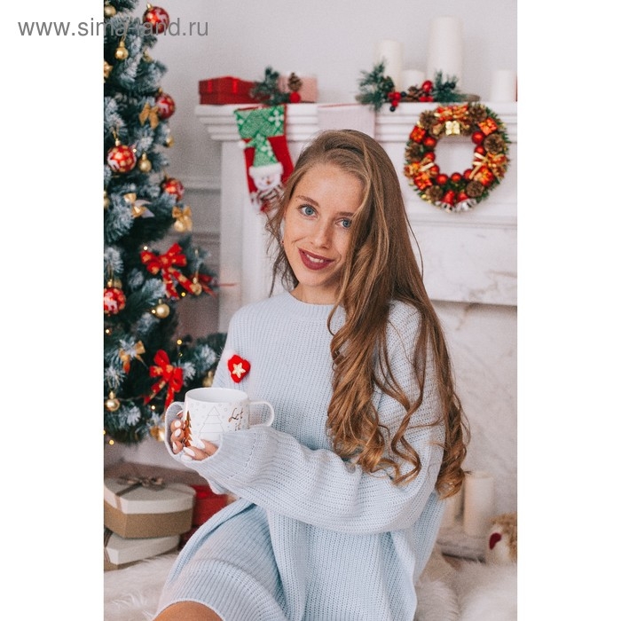 Брошь новогодняя  Брошь новогодняя "Шапочка тёплая", цвет красный