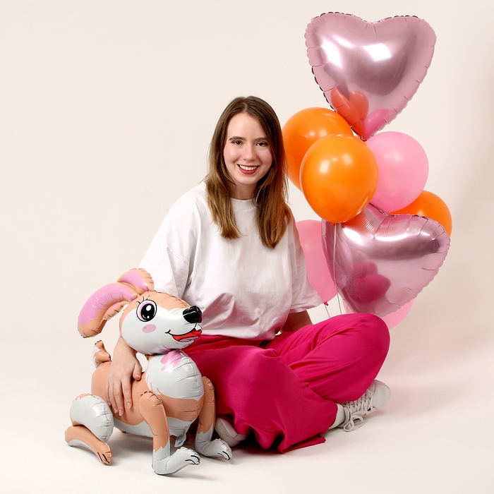 Набор шаров &laquo;Зайка и сердца&raquo;, латекс, фольга набор 10 шт.
