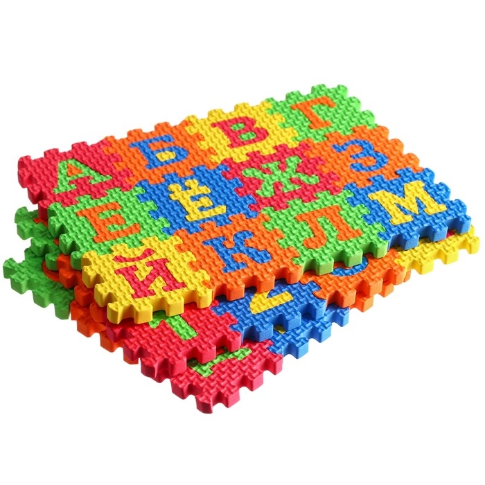 Игровой коврик-пазл, Синий трактор Игровой коврик-пазл, Синий трактор