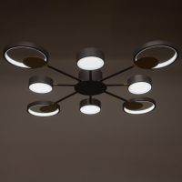 Люстра с ПДУ 2301/8GR LED 160Вт 3000-6000К серый 93х93х8 см BayerLux