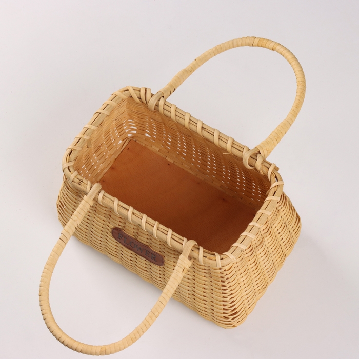 Корзина плетеная (ротанг), 23х14,5хН15/30,5 см, 1 шт., натуральный Корзина плетеная (ротанг), 23х14,5хН15/30,5 см, 1 шт., натуральный