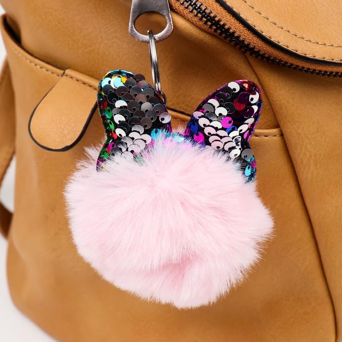 Пушистик на кольце Пушистик на кольце "Шарик с бантиком" пайетки МИКС 10х7х7 см