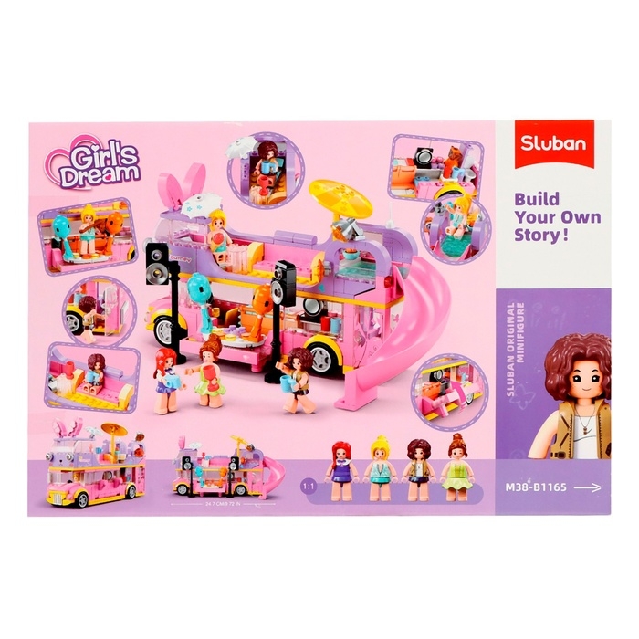 Конструктор Розовая мечта «Мультимедийный автобус», 412 деталей Конструктор Розовая мечта «Мультимедийный автобус», 412 деталей