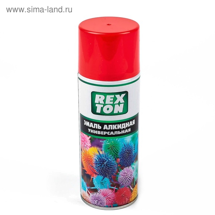 Эмаль алкидная универсальная REXTON, красная, аэрозоль, 520 мл Эмаль алкидная универсальная REXTON, красная, аэрозоль, 520 мл