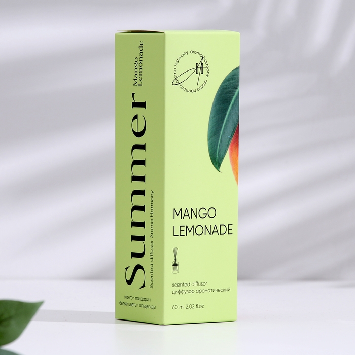 Диффузор ароматический, Диффузор ароматический, "Mangо lemonade", манго и лимонад, 60 мл