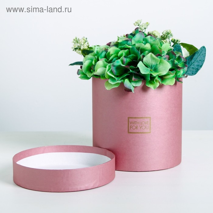 Коробка подарочная круглая, упаковка, «Пантон 06», 16 х 16 х 16 см