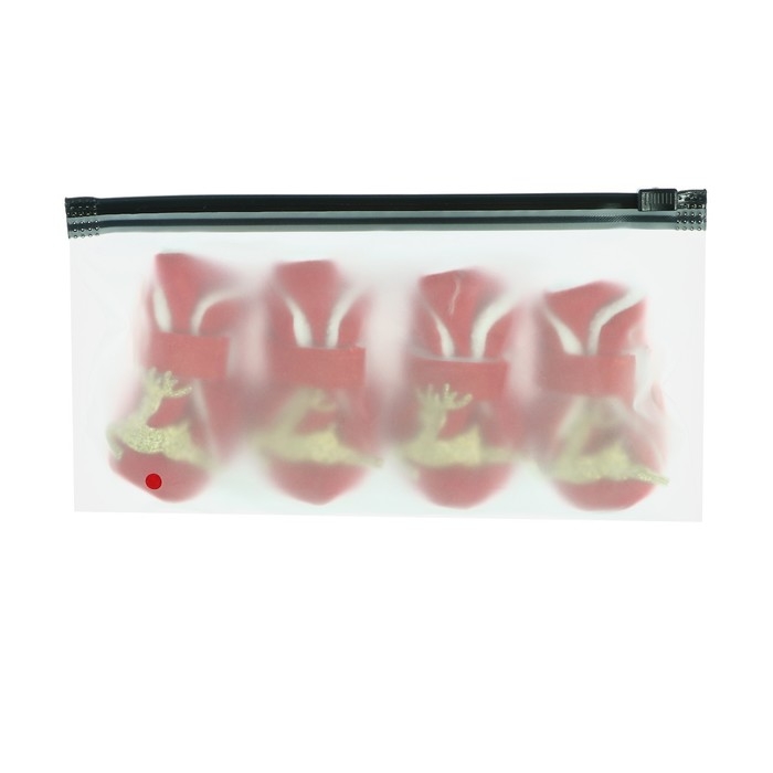 Ботинки "Олени", набор 4 шт, размер S, красные