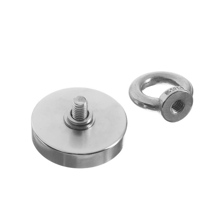 Магнит неодимовый Cartage с петлёй для авто, d 48 мм, сцепление 35 кг Магнит неодимовый Cartage с петлёй для авто, d 48 мм, сцепление 35 кг