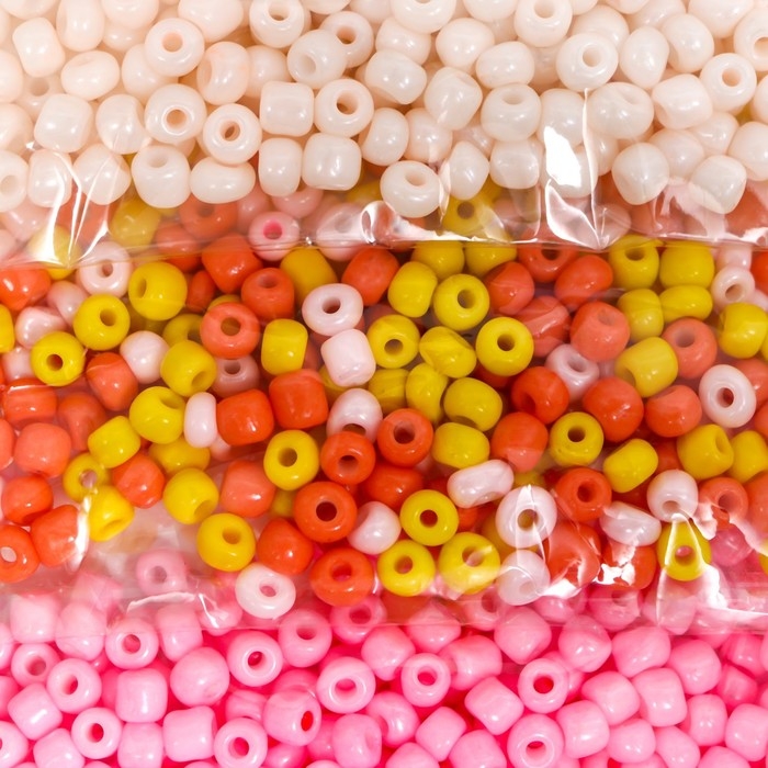 Бисер круглый 6/0  Бисер круглый 6/0 "Летние цвета" 5 цветов х 20 гр 20х8х0,7 см