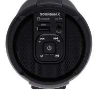 Портативная колонка Soundmax SM-PS5020B, 16Вт, 1500мАч, FM, BT, microSD, AUX, черная