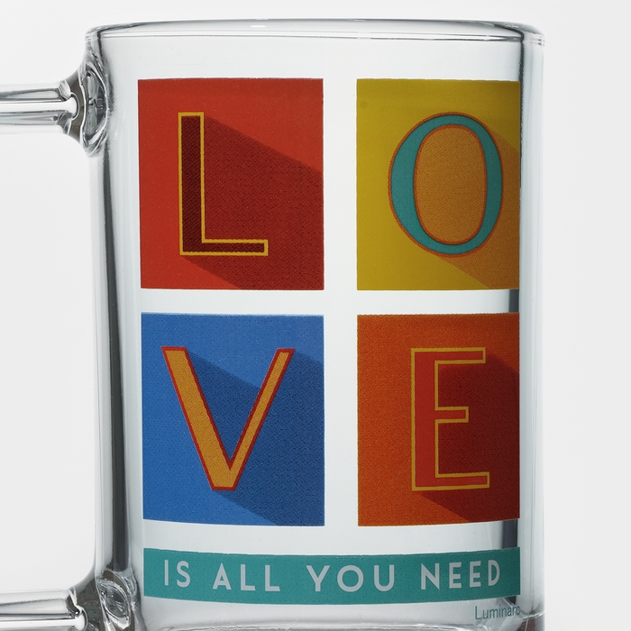 Кружка стеклянная «Фитнес», 320 мл, рисунок МИКС Кружка стеклянная «Фитнес», 320 мл, рисунок МИКС