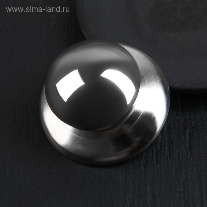 Ручка для крышки на посуду Доляна «Металлик», d=5,5 см, цвет серебристый Ручка для крышки на посуду Доляна «Металлик», d=5,5 см, цвет серебристый