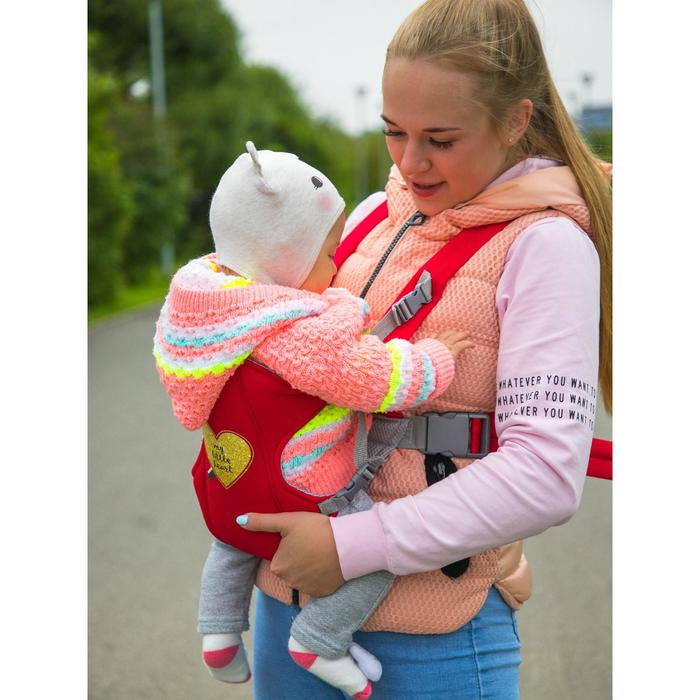 Рюкзак-кенгуру для малыша «Моё сердечко», от 3 до 10 кг., цвет красный, Крошка Я