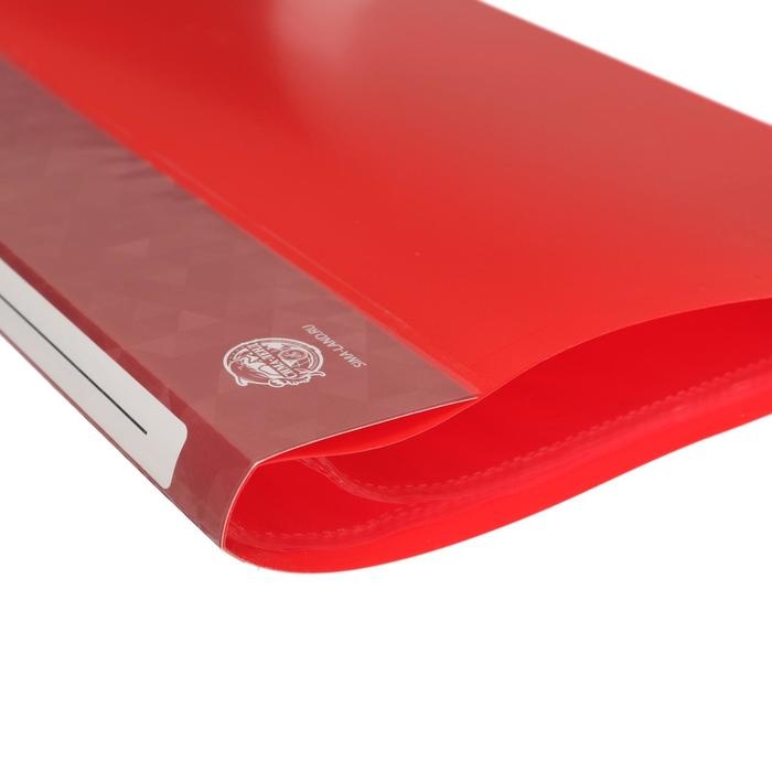 Папка с 10 вкладышами А4, 500 мкм, Calligrata, карман на корешке, красная Папка с 10 вкладышами А4, 500 мкм, Calligrata, карман на корешке, красная