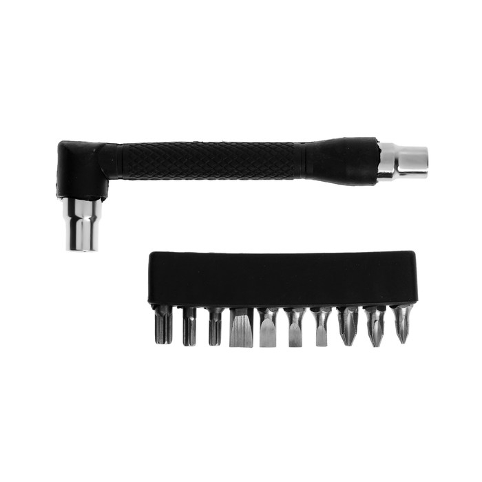 Вороток-отвертка с набором бит ЛОМ, Г-образный, 11 предметов Вороток-отвертка с набором бит ЛОМ, Г-образный, 11 предметов