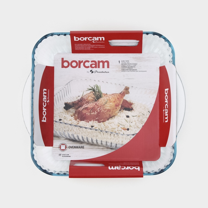 Форма стеклянная для запекания, 3,2 л, 28&times;28&times;6 см