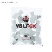 Кран шаровой для радиатора VALFEX, полипропиленовый, угловой, 25 х 1/2"